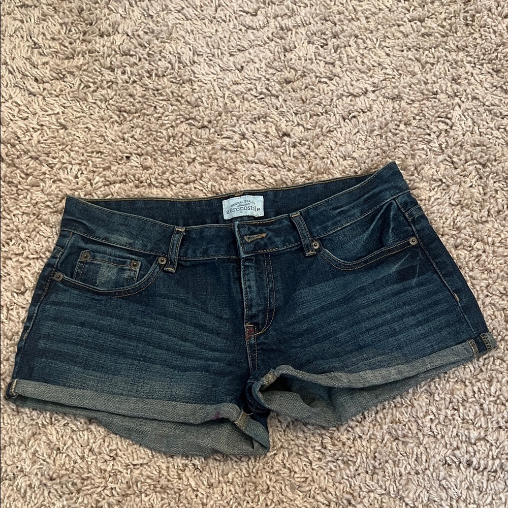 Aeropostale Women's Deep Indigo Jean Shorts